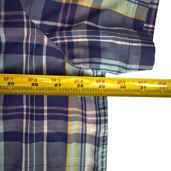 Croft & Barrow Blue Plaid Short Sleeve Button Down Shirt Size 2XB - Picture 11 of 11